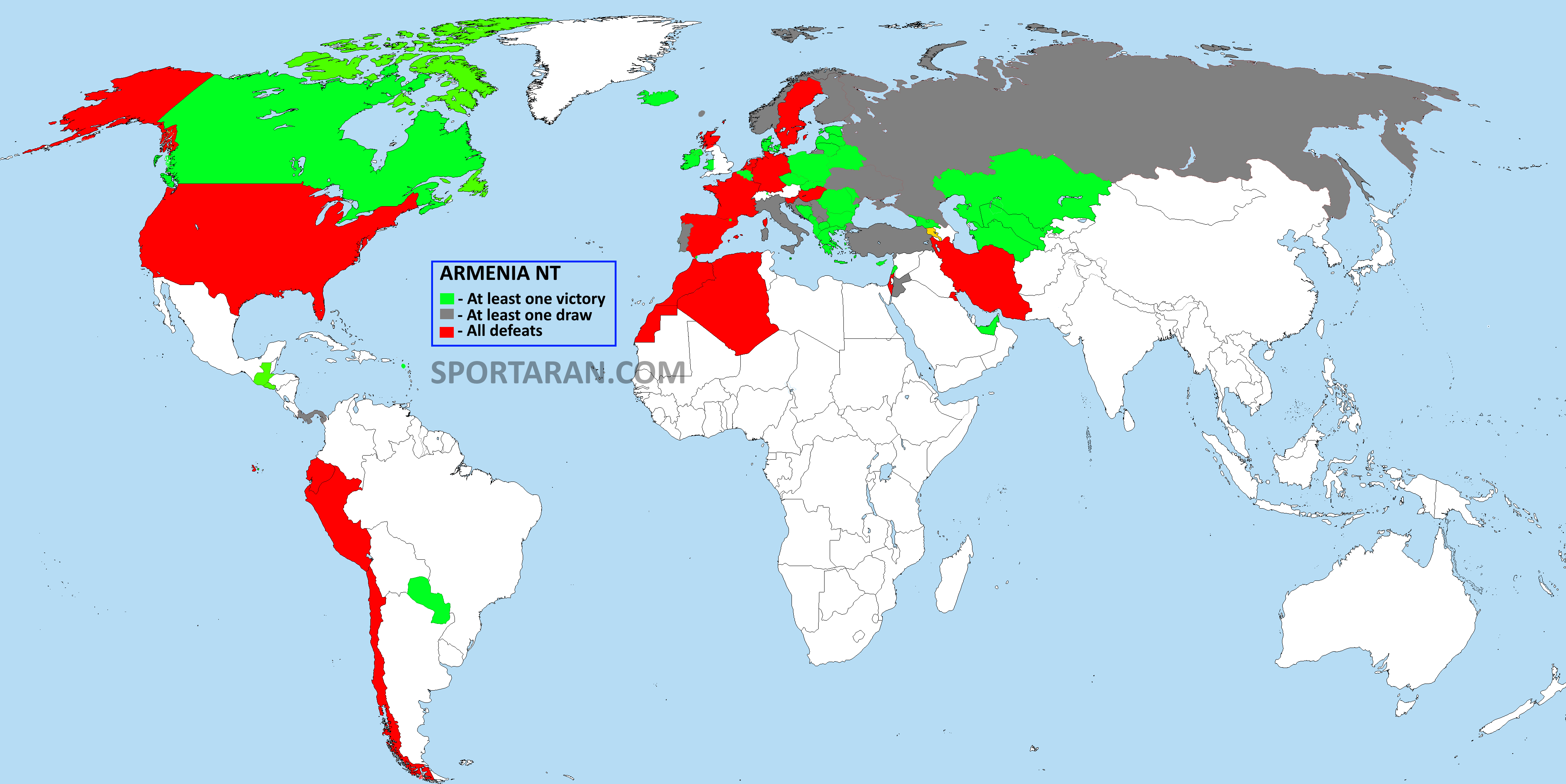 Карта соперников сборной Армении по футболу